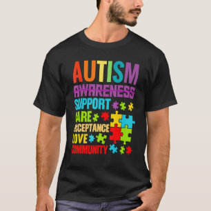 T-shirt Tenue de soutien et d'acceptation de l'autisme All