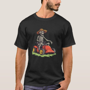 T-shirt Tenue de tondeuse à gazon pour amoureux de squelet