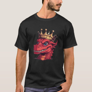 T-shirt Tenue de visage de dragon de feu royal avec une co