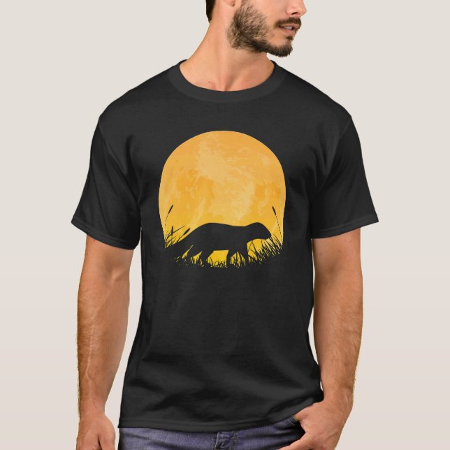 T-shirt tenue d'Halloween facile de Mongolie Mustelid Moon (Devant)