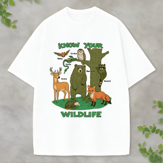 T-shirt Tenue éducative pour animaux de la forêt de Woodla