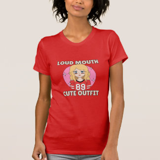 T-shirt Tenue Mignonne à Grande Bouche