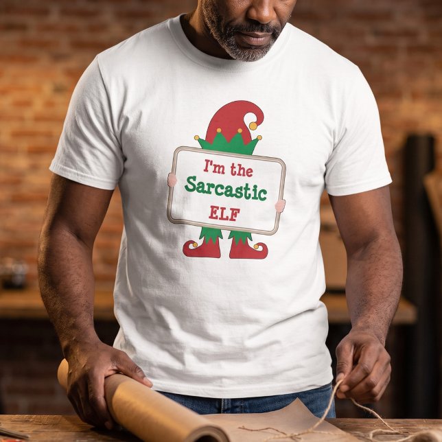 T-shirt Tenue personnalisée d'équipe de fêtes de l'elfe sa (Créateur téléchargé)
