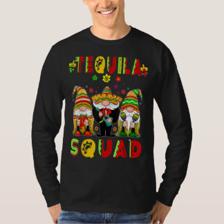 T-shirt Tequila Squad Cinco De Mayo Latin Gnome Mexicaine