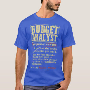 T-shirt Terme de définition du dictionnaire d'analyste bud
