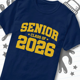 T-shirt Terme supérieur de 2026 Or Diplômé Gras Minimal