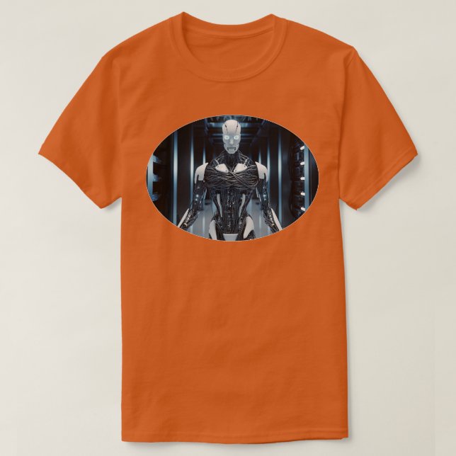 T-shirt Terminateur de robots blancs (Design devant)