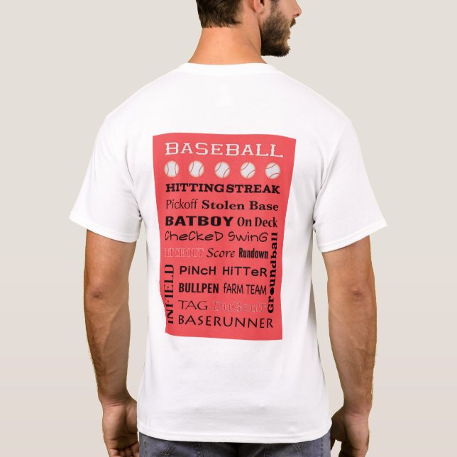 T-shirt Terminologie de la typographie de BASEBALL sur le  (Dos)