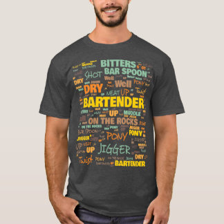 T-shirt Terminologie du barman Terme de barman couramment