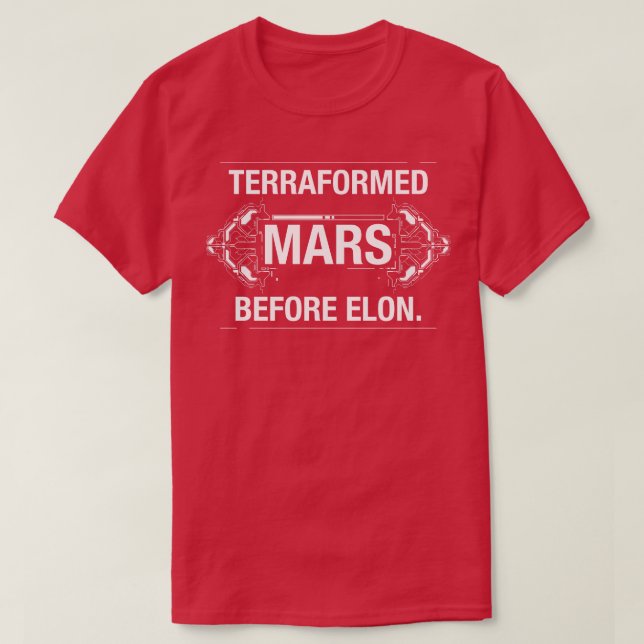 T-shirt Terraforme Mars avant Elon Funny jeu de société (Design devant)