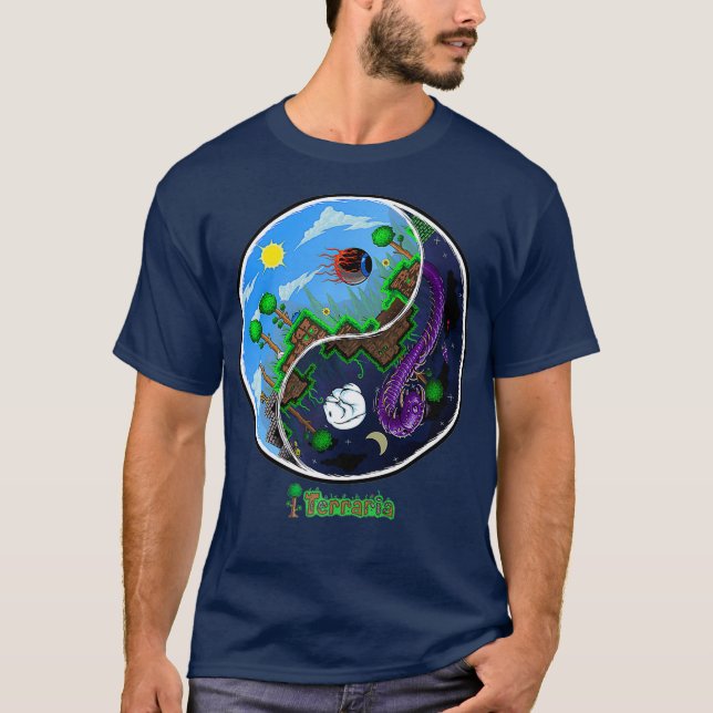 T-shirt Terraria Nuit et Jour (Devant)