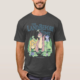 T-shirt Terre Avant Temps Dinosaures Amis Pastel Rétro