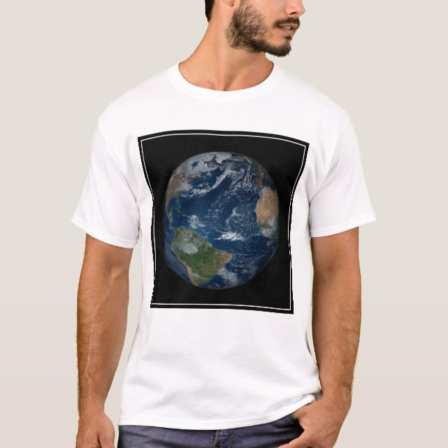 T-shirt Terre Avec Nuages Et Glace De Mer (Devant)