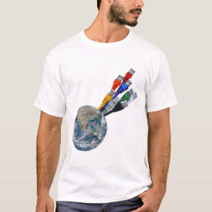 T-shirt Terre connectée au réseau Ethernet