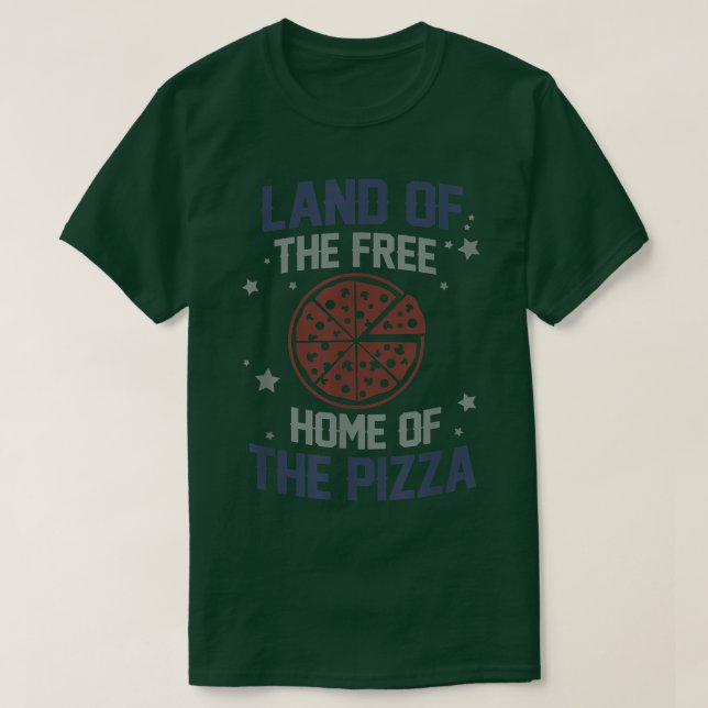 T-shirt Terre De La Maison Libre De La Pizza Usa1499  (Design devant)