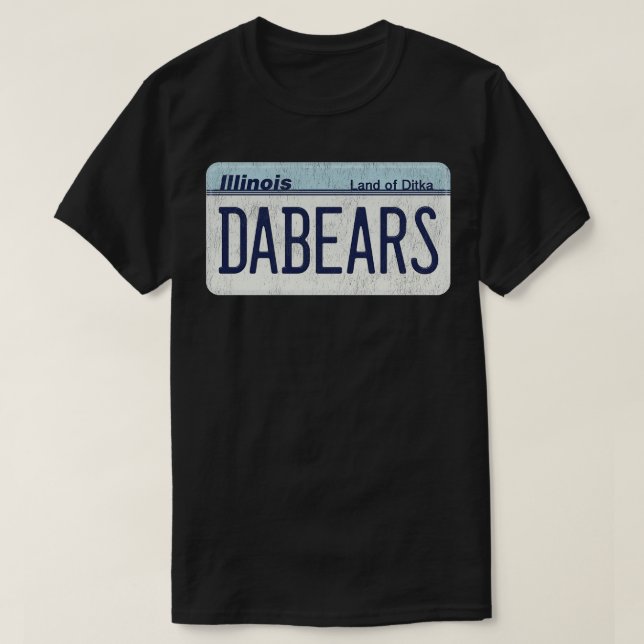 T-shirt Terre de la plaque de licence Ditka (Design devant)