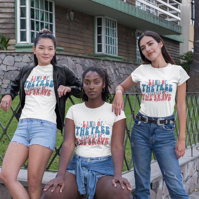 T-shirt Terre de libre à cause du courageux (Créateur téléchargé)
