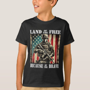 T-shirt Terre Des Courageux Militaires Libres Mémorial De 