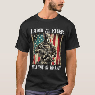 T-shirt Terre Des Courageux Militaires Libres Mémorial De