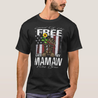 T-shirt Terre Des Libres Parce Que Ma Mamaw Est Un Vétéran