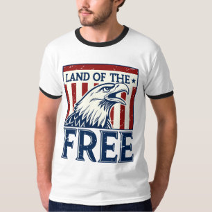 T-shirt Terre des Libres - Vintage USA Eagle Graphic
