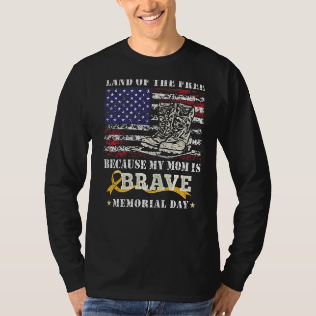T-shirt Terre Du Libre Ma Mère Est Courageuse Journée Comm (Devant)