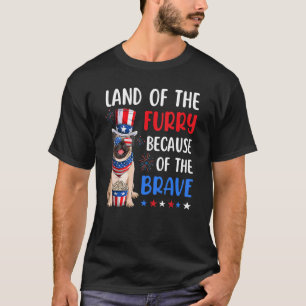 T-shirt Terre du pug poilu 4 juillet Merica Usa Ameri