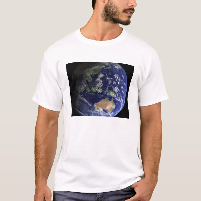 T-shirt Terre entière de l'espace montrant Australie (Devant)