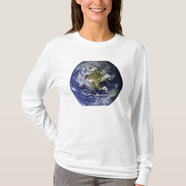 T-shirt Terre entière montrant l'Amérique du Nord (Devant)