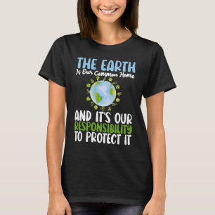 T-shirt Terre est commun Accueil Support Terre Jour Plan d