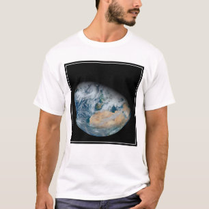 T-shirt Terre Montrant L'Afrique Du Nord Et L'Europe Du Su