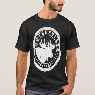 T-shirt Terre-Neuve Canada Orignal Vintage Randonnée Natur
