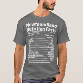 T-shirt Terre-Neuve Chien Valeur nutritive 1