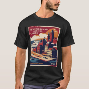 T-shirt Terre-Neuve-Et-Labrador Canada Années 1950 Tra Vin