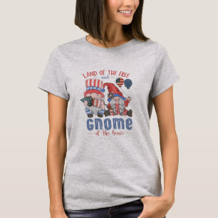 T-shirt Terre patriotique Gnome de la maison libre de brav