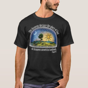 T-shirt Terre plate - Psaume 191 (Le Firmament) Noir