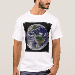 T-shirt Terre Pleine Avec Tempêtes Tropicales Dans L'Atlan