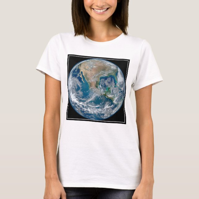 T-shirt Terre Pleine Montrant L'Amérique Du Nord Et Le Mex (Devant)