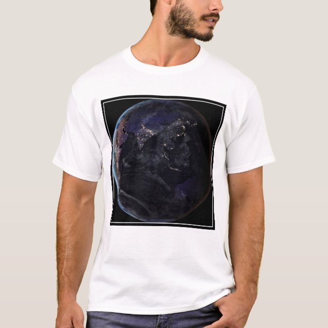 T-shirt Terre Pleine Montrant Les Lumières De La Ville D'A (Devant)