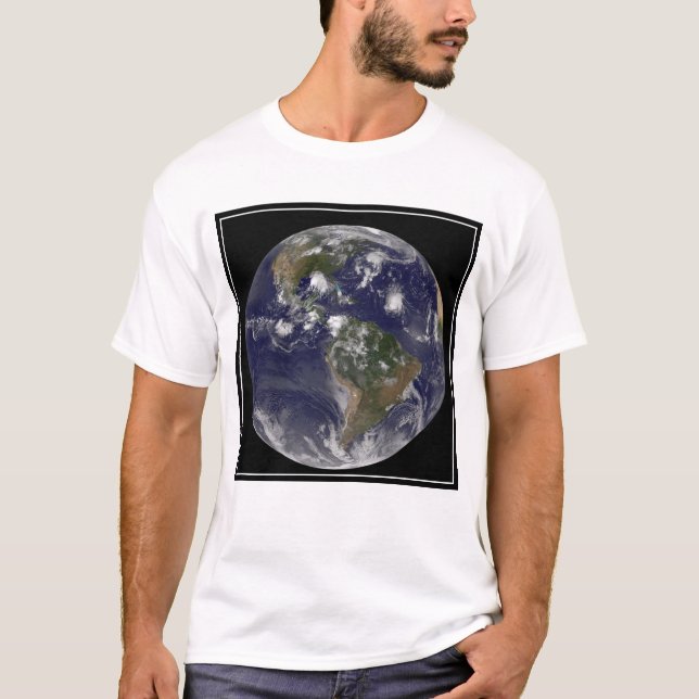 T-shirt Terre Pleine Montrant Les Tempêtes Tropicales Dans (Devant)