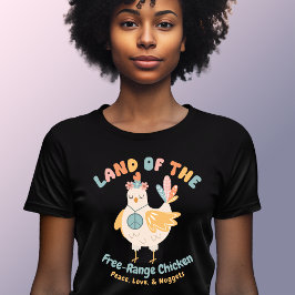 T-shirt Terre rétro de poulet libre de gamme