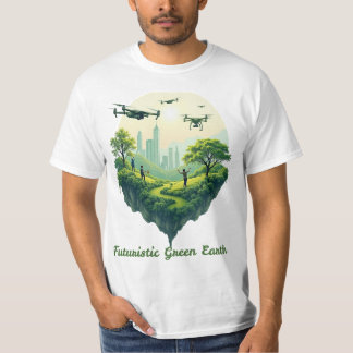 T-shirt Terre verte futuriste