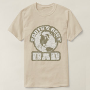 T-shirt Terres Meilleur papa Brown