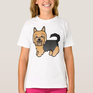 T-shirt Terrier Australien Bleu Et Tan Chien De Dessin Ani