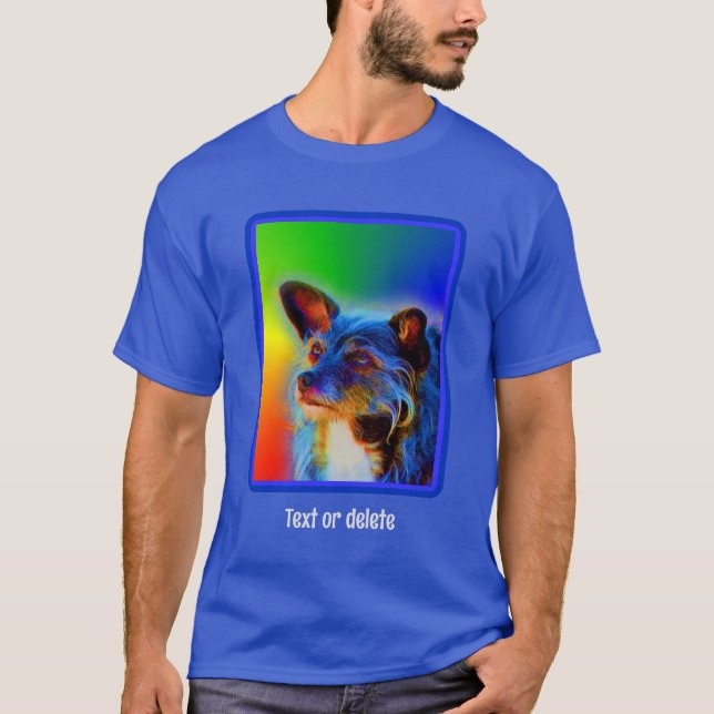 T-shirt Terrier Chien Art Abstrait Personnalisé (Devant)