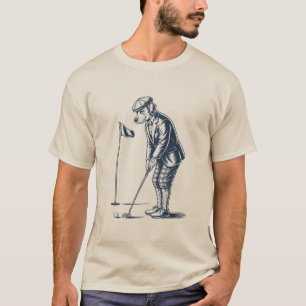 T-shirt Térrier de Boston Golf Vintage Chien de Golf Térri