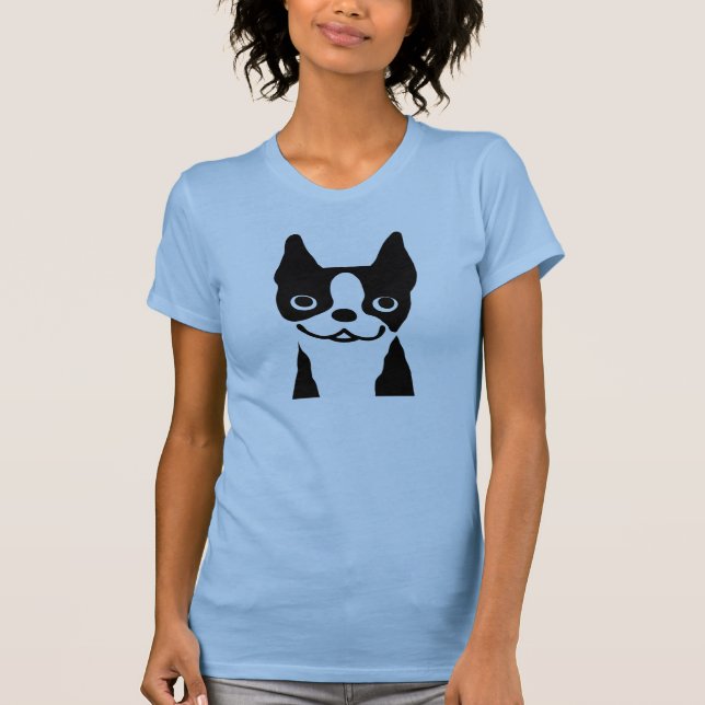 T-shirt Terrier de Boston| Mignons chiens de caricature (Devant)