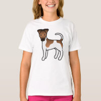 Térrier Fox Lisse Blanc Et Brun Chien De Dessin An