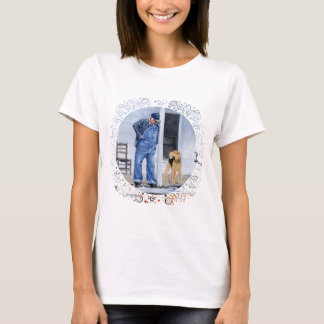 T-shirt Terrier gallois sur le porche
