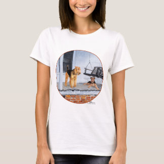 T-shirt Terriers gallois sur la véranda